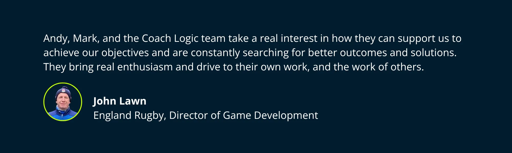 England Rugby have been using Coach Logic for 6+ Years and are now supporting their Coach Developers to adopt SAM