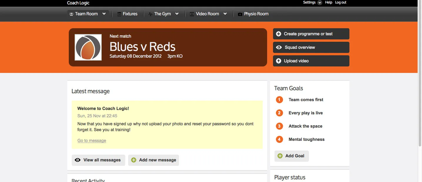 An image of the first version of Coach Logic